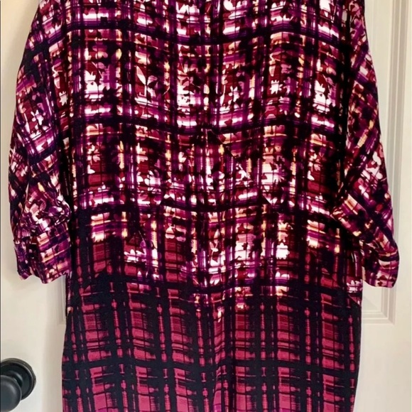 Anthropologie mauve kaftan petite small dress - Picture 7 of 13